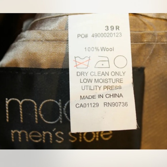 Calvin Klein Macy 39R Men Blazer 2 Buttons 100% Wool Lined Gray - Picture 2 of 11